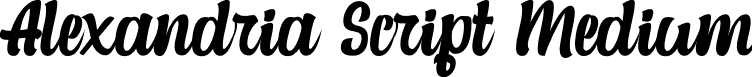 Alexandria Script Medium font | Alexandria Script.ttf