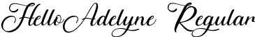 HelloAdelyne Regular font | helloadelyne-yzvel.otf