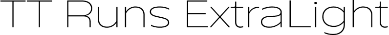 TT Runs ExtraLight font | TT-Runs-ExtraLight.ttf