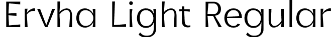 Ervha Light Regular font | Ervha-Light.otf