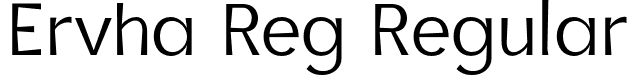 Ervha Reg Regular font | Ervha-Regular.otf