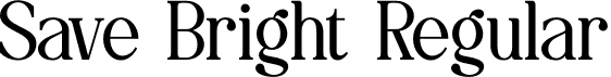 Save Bright Regular font | SaveBright-AR4vm.otf