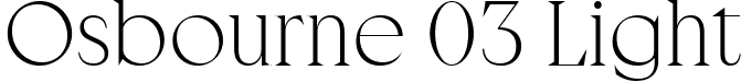 Osbourne 03 Light font | Osbourne 03 Light.ttf