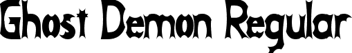 Ghost Demon Regular font | Ghost Demon TTF Demo.ttf