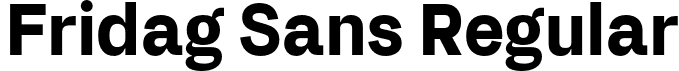 Fridag Sans Regular font | FridagSans-Bold.otf