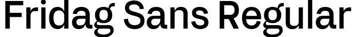 Fridag Sans Regular font | FridagSans-SemiBold.otf