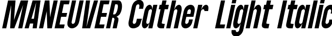 Maneuver Gather Light Italic font | Maneuver Gather Light Italic.ttf