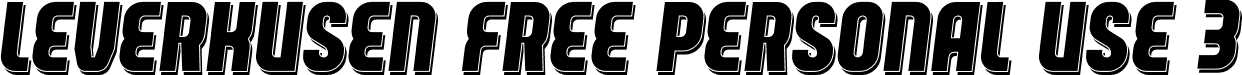 Leverkusen Free Personal Use 3 font | Leverkusen-Free-Personal-Use-3.otf