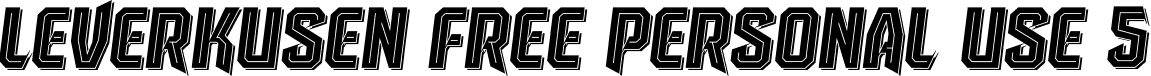 Leverkusen Free Personal Use 5 font | Leverkusen-Free-Personal-Use-5.otf