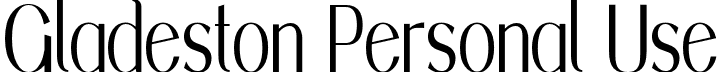 Gladeston Personal Use font | gladestonpersonaluseregular-g35jg.otf