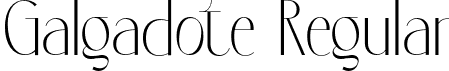 Galgadote Regular font | Galgadote.otf