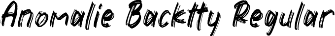 Anomalie Backtty Regular font | Anomalie-Backtty.otf