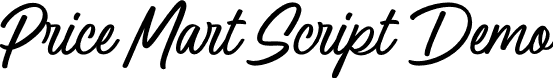 Price Mart Script Demo font | pricemart-script-demo.otf