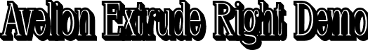 Avelion Extrude Right Demo font | Avelion-ExtrudeRight_demo.otf