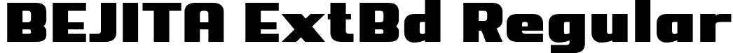 BEJITA ExtBd Regular font | BEJITA-ExtraBold.otf