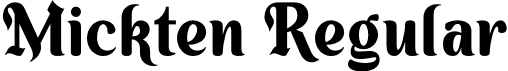 Mickten Regular font | Mickten-V48De.otf