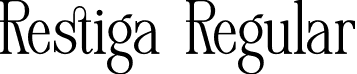 Restiga Regular font | Restiga-Demo.otf