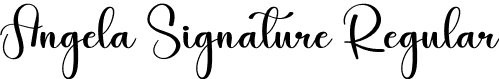 Angela Signature Regular font | Angela-Signature.otf