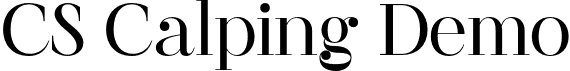 CS Calping Demo font | CSCalping-Regular_demo.otf