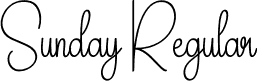 Sunday Regular font | Sunday.otf