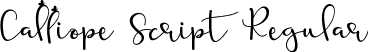 Calliope Script Regular font | Calliope Script.ttf