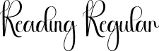 Reading Regular font | Reading.otf