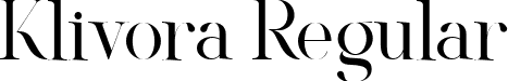 Klivora Regular font | Klivora.otf