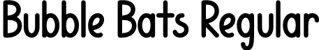 Bubble Bats Regular font | BubbleBats.otf