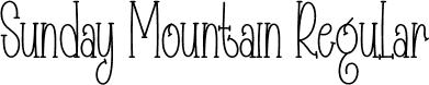 Sunday Mountain Regular font | Sunday-Mountain.otf