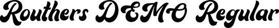 Routhers DEMO Regular font | Routhers DEMO.ttf