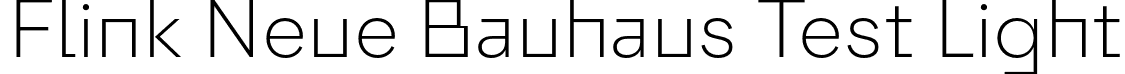 Flink Neue Bauhaus Test Light font | FlinkNeueBauhausTest-Light.otf