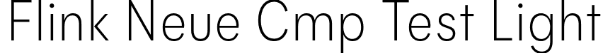 Flink Neue Cmp Test Light font | FlinkNeueCmpTest-Light.otf