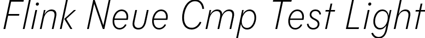 Flink Neue Cmp Test Light font | FlinkNeueCmpTest-LightIt.otf