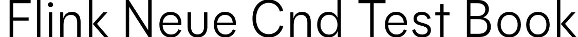 Flink Neue Cnd Test Book font | FlinkNeueTextCndTest-Book.otf