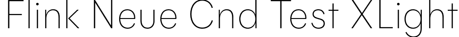 Flink Neue Cnd Test XLight font | FlinkNeueTextCndTest-XLight.otf