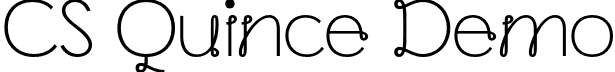 CS Quince Demo font | CSQuince-Regular_demo.otf