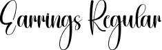 Earrings Regular font | Earrings.otf