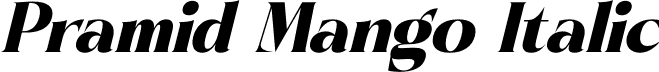 Pramid Mango Italic font | pramid-mango-italic.otf