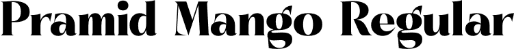 Pramid Mango Regular font | pramid-mango.otf