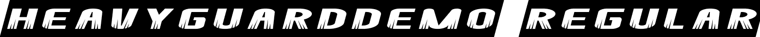 HeavyGuardDemo Regular font | HeavyGuardDemoRegular.ttf