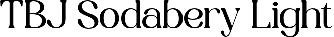 TBJ Sodabery Light font | TBJSodaberyMini-LightOriginal.ttf