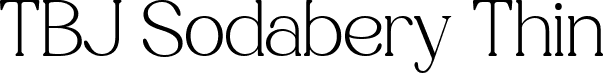 TBJ Sodabery Thin font | TBJSodaberyMini-ThinAngular.ttf