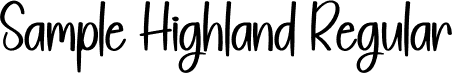 Sample Highland Regular font | Sample-Highland.otf