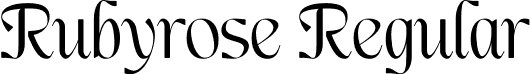 Rubyrose Regular font | rubyrose.otf