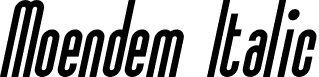 Moendem Italic font | moendem-italic.otf