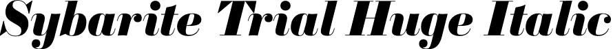 Sybarite Trial Huge Italic font | SybariteTrial_Huge_Italic.otf