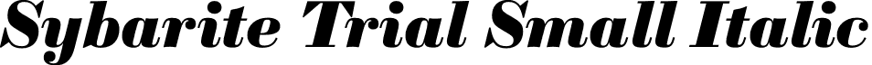 Sybarite Trial Small Italic font | SybariteTrial_Small_Italic.otf