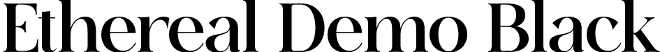 Ethereal Demo Black font | EtherealDemo-Black.otf