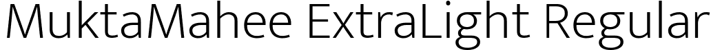 MuktaMahee ExtraLight Regular font | MuktaMahee-ExtraLight.ttf