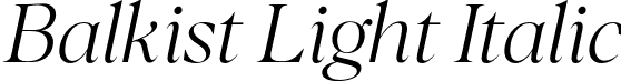 Balkist Light Italic font | Balkist-Lightitalic.otf